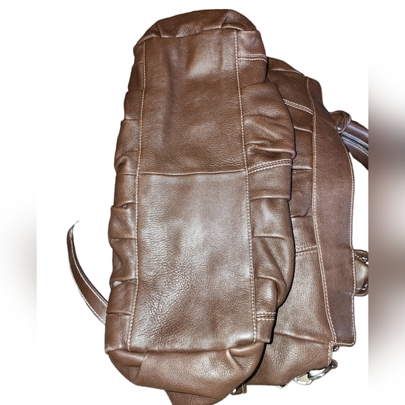 STUNNING BROWN LEATHER STUDDED BAG FROM *FENN WRIGHT MANSON EUC - Picture 10 of 10